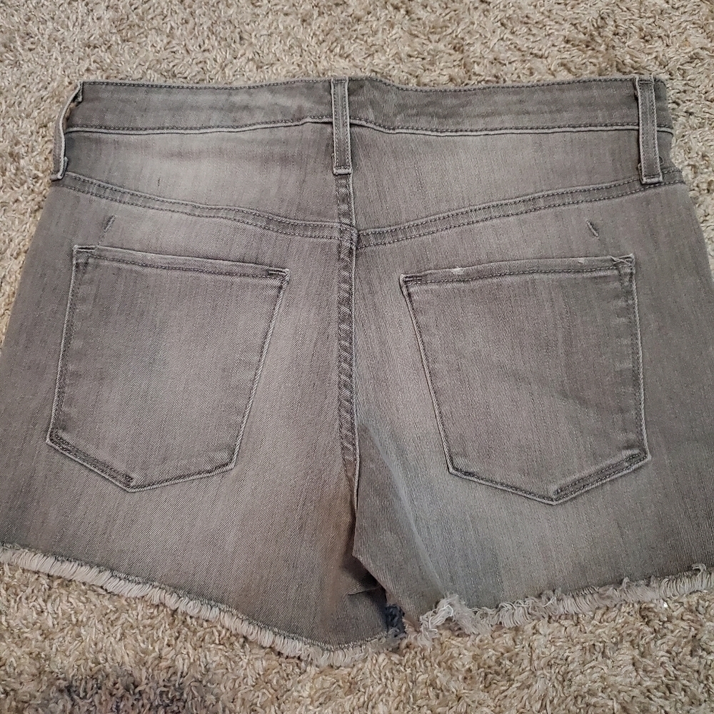 High Rise Button Fly Cut Off Shorts - Picture 5 of 8